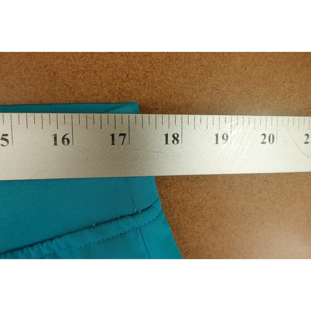 Mandala Womens Large Teal Woven Equa-Tek High Waist Jogger Pants Inseam-25in NWT - Picture 8 of 11